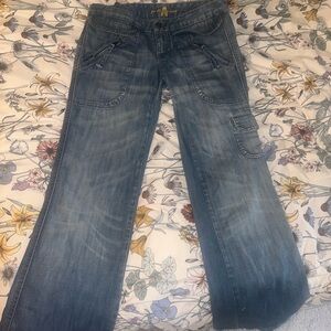 7 For All Mankind Blue Flare Jeans
